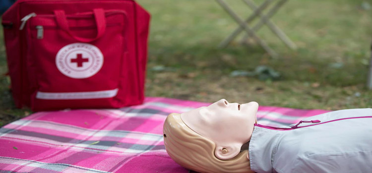 A dummy used for practising CPR during first aid classes