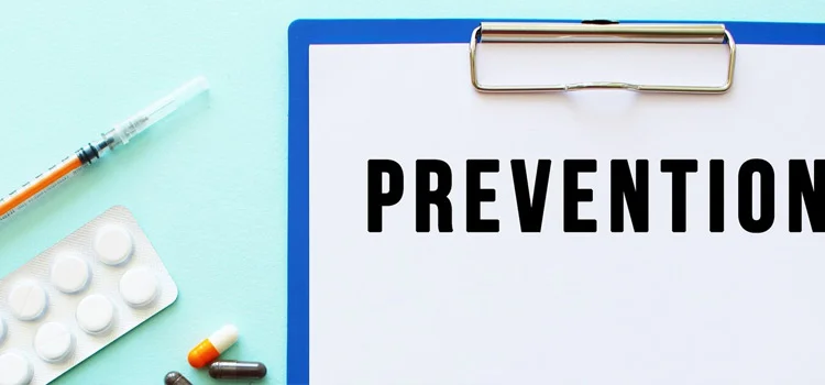 Prevention text written on clipped white paper