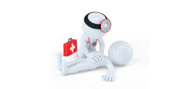 3D doctor providing CPR 